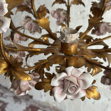 Load image into Gallery viewer, 19th Century Italian Gilt Metal Toleware Candle Chandelier