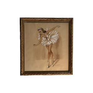 Late 19th Century French Ballerina Pencil Drawing