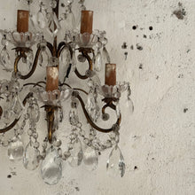 Load image into Gallery viewer, Pair of Italian Rococo Revival Crystal Wall Lights, late 19th century (circa 1880–1900)