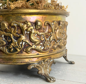 Late 19th Century Brass Putti Jardinere