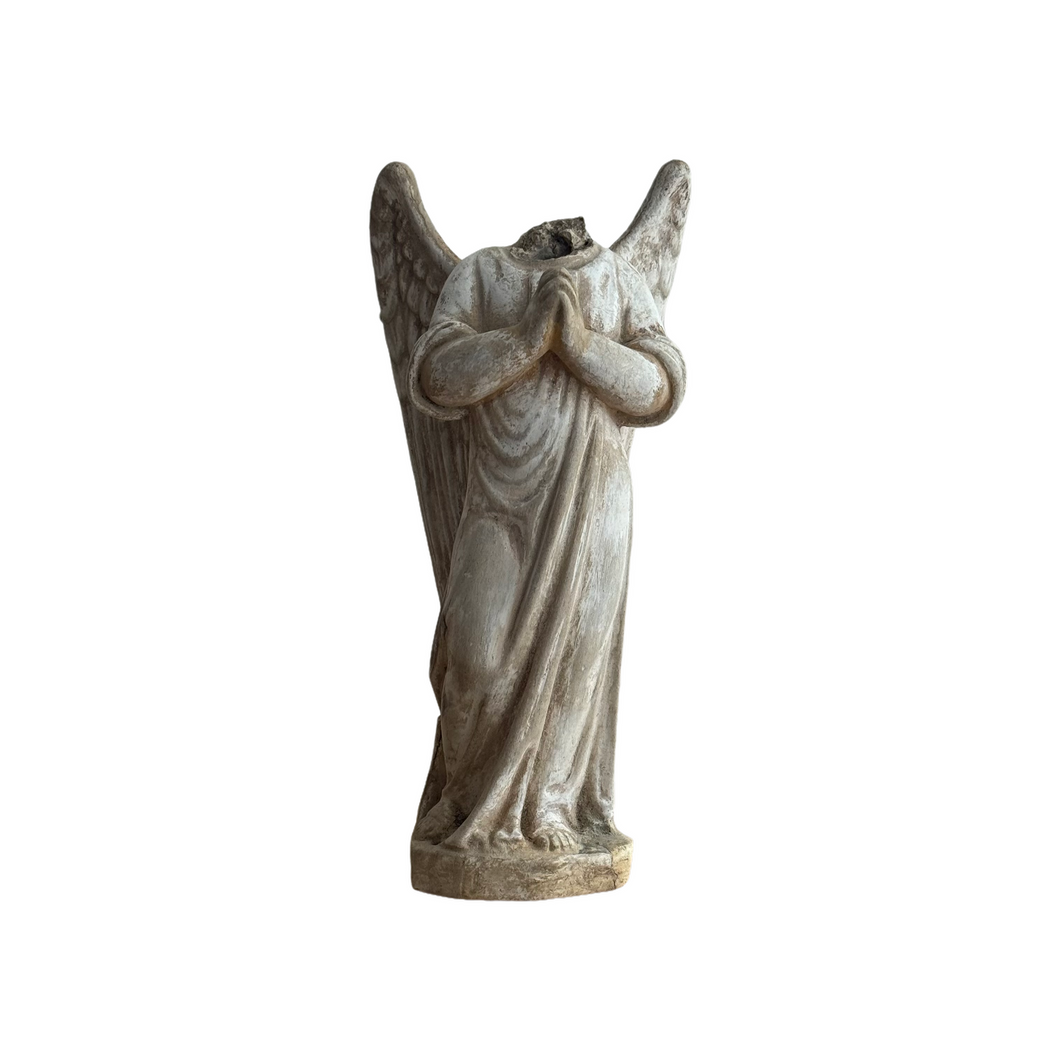 Early 19th Century French Wooden Angel
