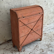 Load image into Gallery viewer, 19th Century French Painted Pine Tambour Bread Cupboard