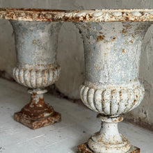 Load image into Gallery viewer, Pair Of Large Early 19th Century French Cast Iron Urns
