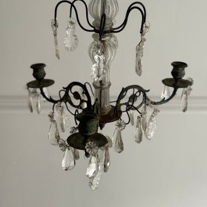 Late 19th Century French 3-Arm Candle Chandelier