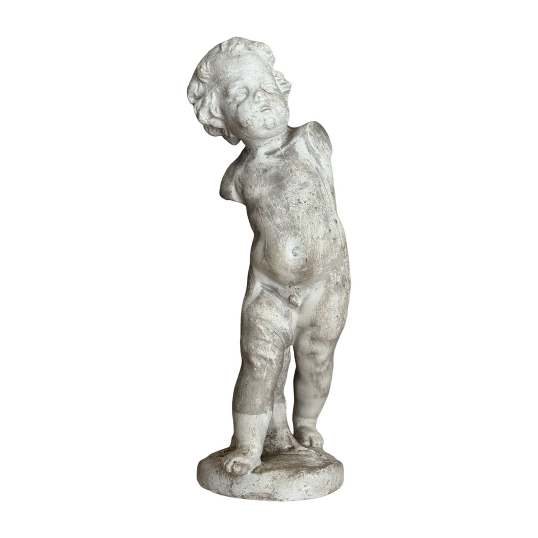 Late 19th Century French Plaster Putti Statue
