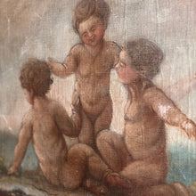 Load image into Gallery viewer, 19th Century French Putti Canvas On Board Painting