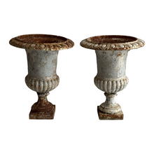 Load image into Gallery viewer, Pair Of Large Early 19th Century French Cast Iron Urns