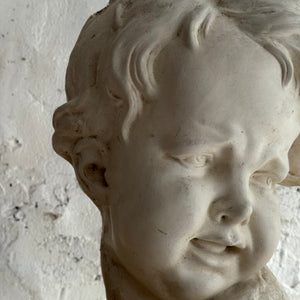 Late 19th Century French Plaster Putti Head