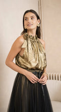 Load image into Gallery viewer, Elisabeth metallic top with bow