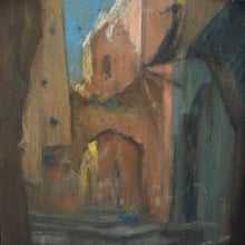 Load image into Gallery viewer, Late 19th-Century Pastel of a Mediterranean Street Scene
