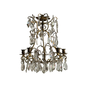Late 19th Century French 6-Arm Candle Chandelier