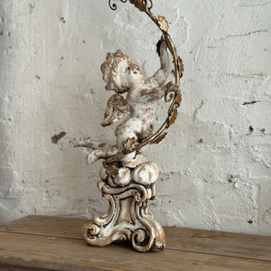 Early 19th Century Italian Wooden Putti Candelabra
