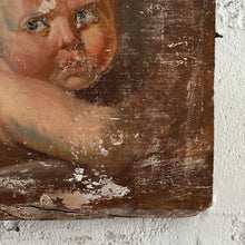 Load image into Gallery viewer, 18th Century French Putto Study – Oil on Wooden Panel