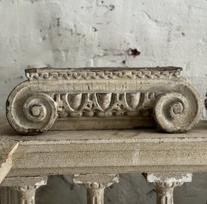 Pair Of 19th Century French Wooden Capital Fragments