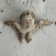 Load image into Gallery viewer, 19th Century French Carved Polychrome Cherub Wall Fragment