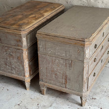 Load image into Gallery viewer, Rare Pair Of Swedish Gustavian Chests
