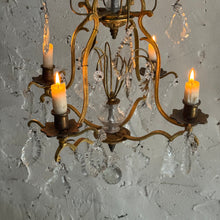 Load image into Gallery viewer, Late 19th Century French 4-Arm Candle Chandelier