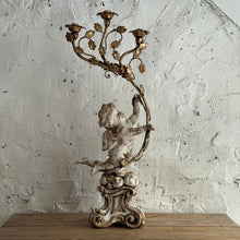 Load image into Gallery viewer, Early 19th Century Italian Wooden Putti Candelabra