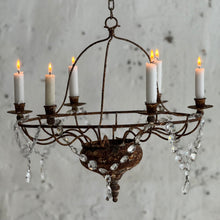 Load image into Gallery viewer, Rustic French 6-Arm Candle Chandelier