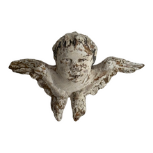 Load image into Gallery viewer, 19th Century French Carved Polychrome Cherub Wall Fragment
