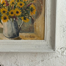 Load image into Gallery viewer, ‘Sunflowers by the Window’ — Signed French Oil on Board