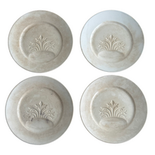 Load image into Gallery viewer, Set of Four Antique French Digoin &amp; Sarreguemines Fleur-de-Lis Ironstone Entrée Plates