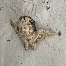 Load image into Gallery viewer, 19th Century French Carved Polychrome Cherub Wall Fragment