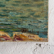 Load image into Gallery viewer, Frachier - Marseille Coast, 1906 | Antique French Oil Painting
