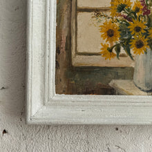 Load image into Gallery viewer, ‘Sunflowers by the Window’ — Signed French Oil on Board