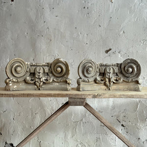 Pair Of 19th Century French Plaster Capitals