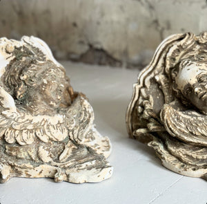 Pair Of Early 19th Century French Plaster Putti Consoles