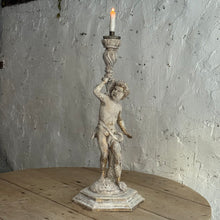 Load image into Gallery viewer, Early 19th Century French Wooden Statue/Candlestick