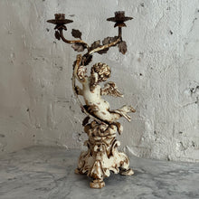 Load image into Gallery viewer, Pair Of Early 19th Century Italian Wooden Putti Candelabra