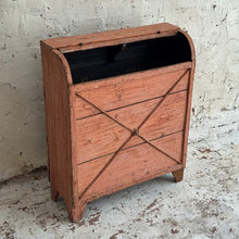 Load image into Gallery viewer, 19th Century French Painted Pine Tambour Bread Cupboard