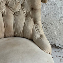 Load image into Gallery viewer, 19th Century French Napoleon III Button-Back Armchair