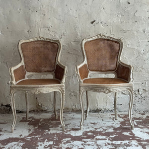 Pair Of 19th Century French Rattan Armchairs
