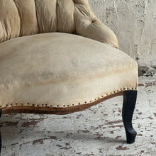 Load image into Gallery viewer, 19th Century French Napoleon III Button-Back Armchair