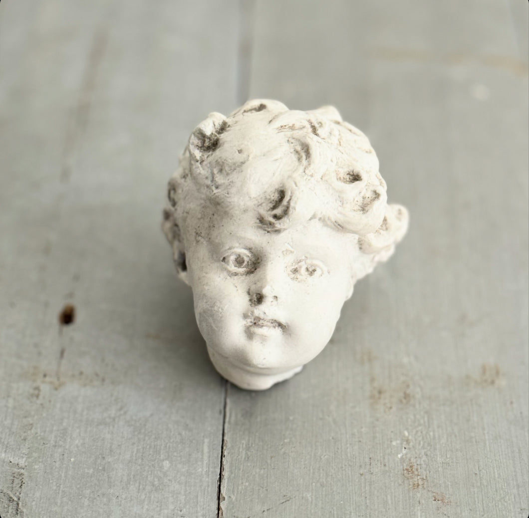 19th Century French Plâtre Putto Head