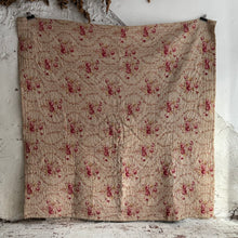 Load image into Gallery viewer, 19th Century French Hand-Quilted Floral Quilt / Boutis