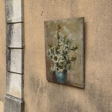 Load image into Gallery viewer, 19th Century Attributed to Edmond van Coppenolle (1846–1914) – Blossom in a Blue Faience Vase, Oil on Canvas