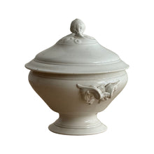 Load image into Gallery viewer, Late 19th Century French Digoin &amp; Sarreguemines White Glazed Tureen with Artichoke Finial
