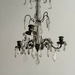 Late 19th Century French 3-Arm Candle Chandelier