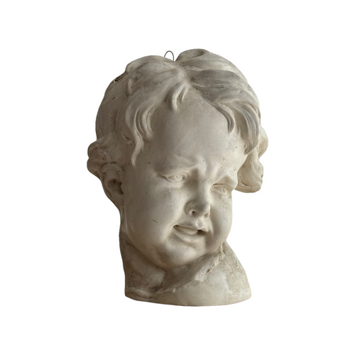 Late 19th Century French Plaster Putti Head