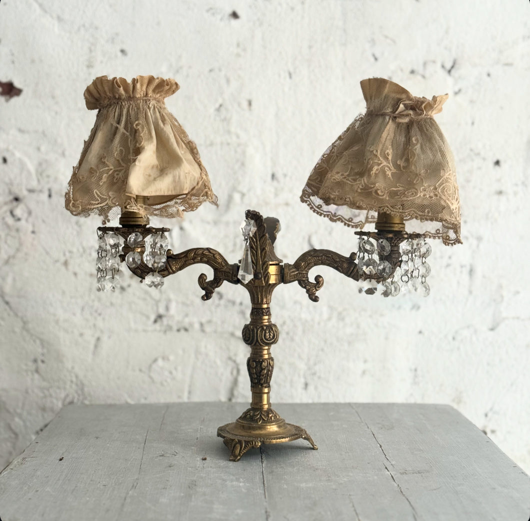 Late 19th Century French Brass Table Lamp