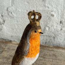 Load image into Gallery viewer, Handmade Crowned Robin Sculpture by a Parisian Artist