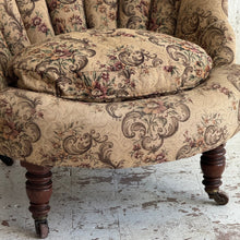 Load image into Gallery viewer, Antique French-Style Scallop-Back Salon Chair, Circa 1900