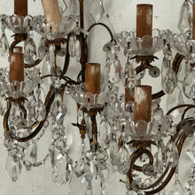 Load image into Gallery viewer, Pair of Italian Rococo Revival Crystal Wall Lights, late 19th century (circa 1880–1900)