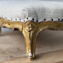 Load image into Gallery viewer, Early 19th Century French Giltwood Stool