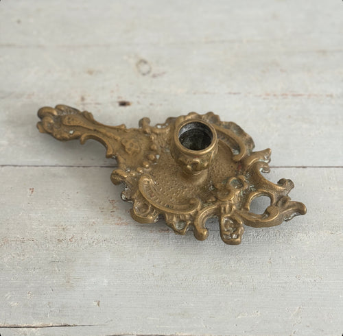 Late 19th Century French Brass Candle Holder