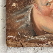 Load image into Gallery viewer, 18th Century French Putto Study – Oil on Wooden Panel